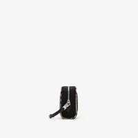 Check Trim Travel Pouch in Black - Men