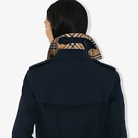 Long Kensington Heritage Trench Coat in Coal blue - Women, Cotton Gabardine | Burberry® Official