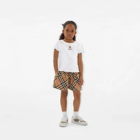 Check Cotton Shorts in Sand | Burberry® Official