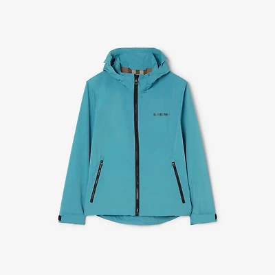 Hooded Jacket in Peacock turquoise - Men | Burberry® Official