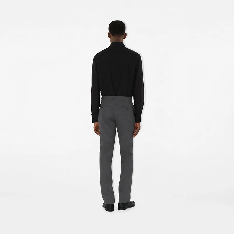 Wool Tailored Trousers in Rock grey - Men | Burberry® Official