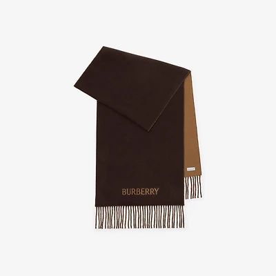 Reversible EKD Cashmere Scarf in Treacle brown | Burberry® Official