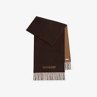 Reversible EKD Cashmere Scarf in Treacle brown | Burberry® Official