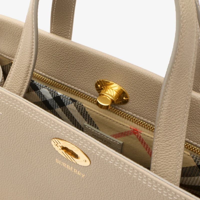 Small Cotswolds Tote in Mushroom beige - Women | Burberry® Official