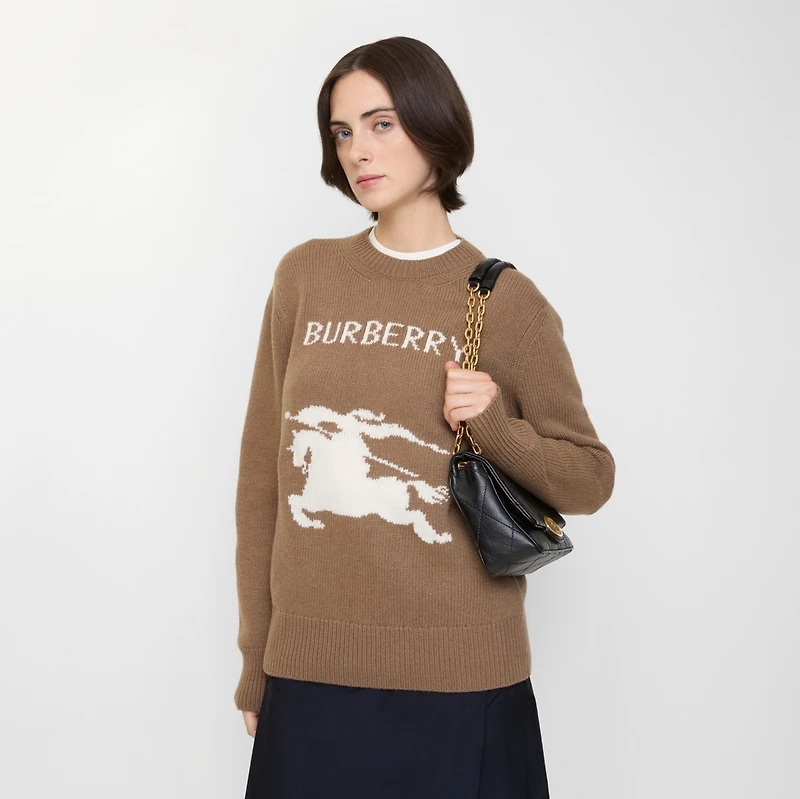 EKD Wool Cashmere Sweater in Camel - Women | Burberry® Official