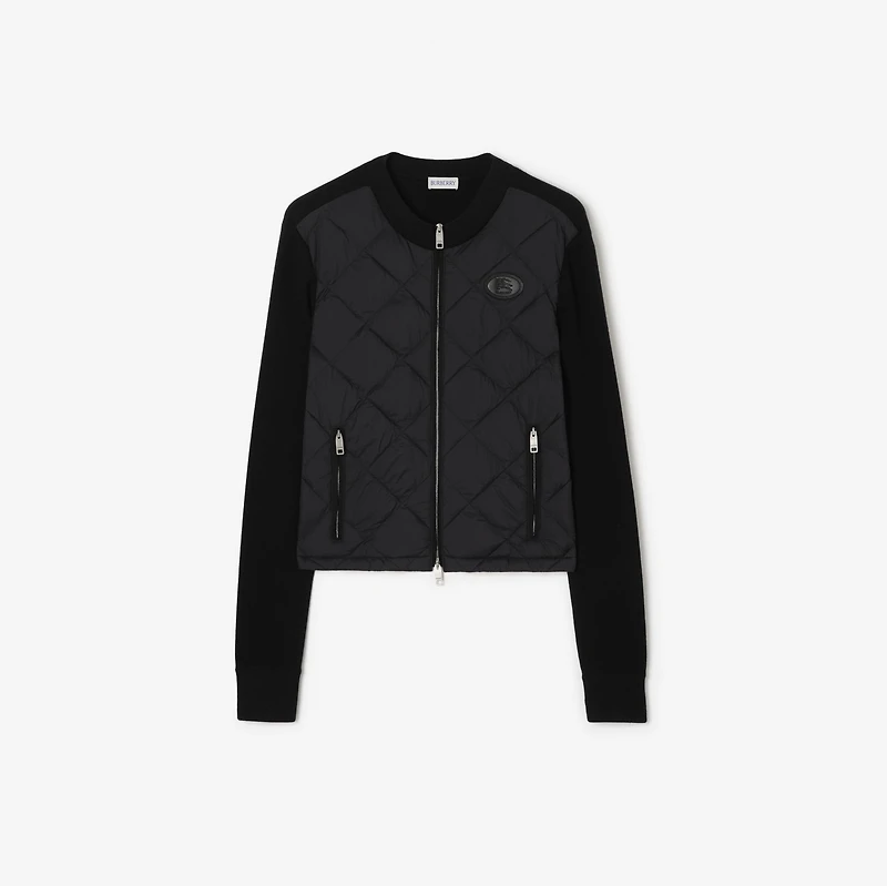 Quilted Nylon and Wool Fulbrook Jacket in Black - Women | Burberry® Official