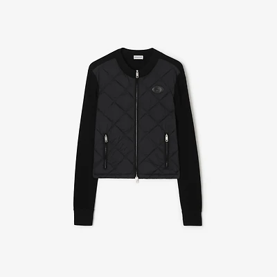 Quilted Nylon and Wool Fulbrook Jacket in Black - Women | Burberry® Official