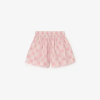 EKD Checkerboard Cotton Shorts in Peony pink | Burberry® Official