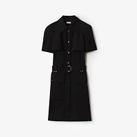 Wool Trench Dress in Black - Women | Burberry® Official