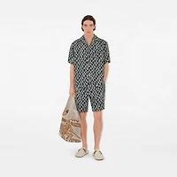 Relaxed Fit Knot Silk Poplin Shirt in Magnet - Men | Burberry® Official