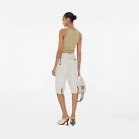 Festival Cotton Blend Tank Top in Hemlock - Women | Burberry® Official