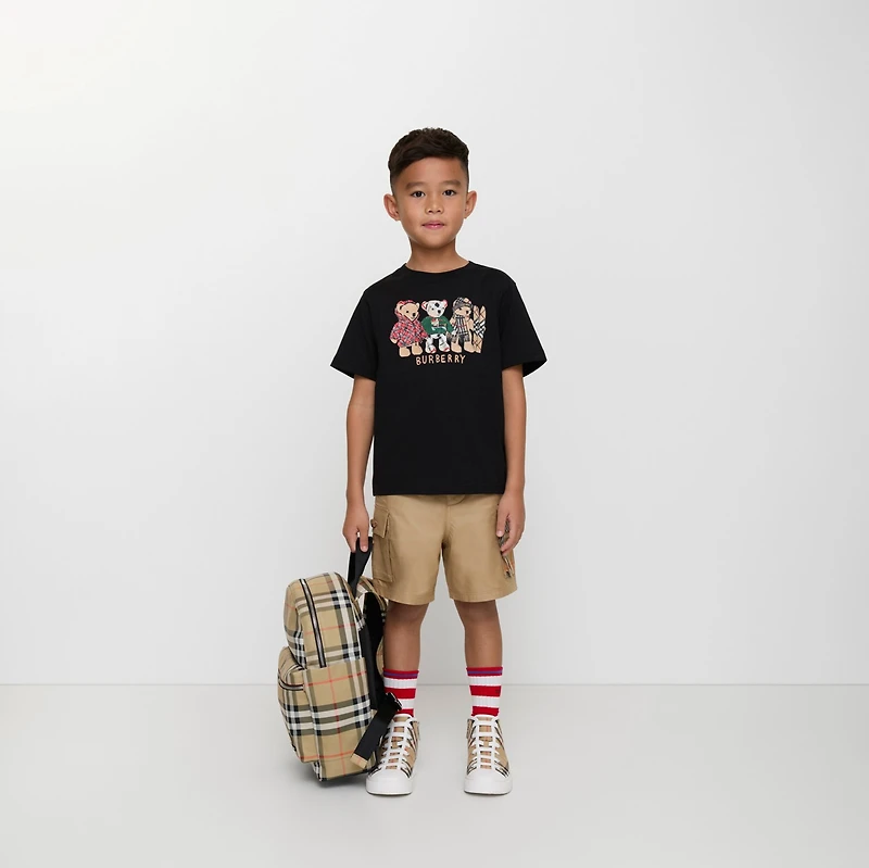 Thomas Bear and Friends Cotton T-shirt in Black | Burberry® Official