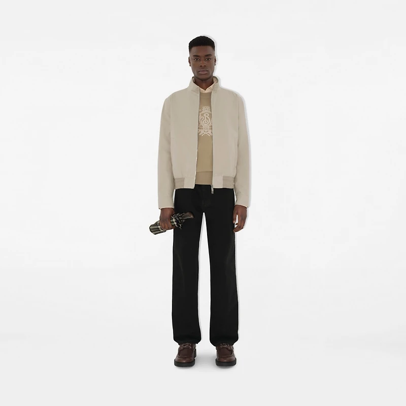 B Crest Wool Sweater in Quill - Men | Burberry® Official