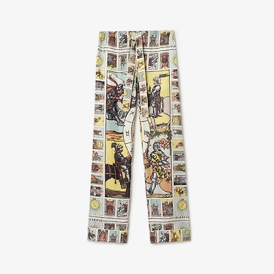 Tarot Silk Pyjama Trousers in Seaside blue - Women | Burberry® Official