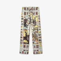 Tarot Silk Pyjama Trousers in Seaside blue - Women | Burberry® Official