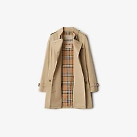 Short Kensington Heritage Trench Coat in Honey - Women, Cotton Gabardine | Burberry® Official