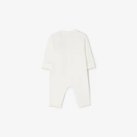 Knight Stamp Cotton Jumpsuit in Chalk white - Children | Burberry® Official