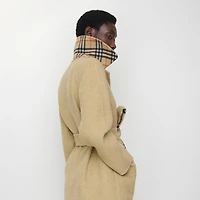 Reversible Wool Wrap Coat in Sand beige - Women | Burberry® Official