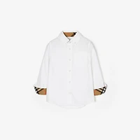 Cotton Oxford Shirt in White | Burberry® Official