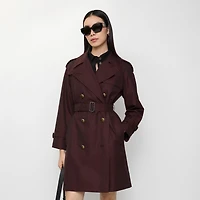 Mid-length Gabardine Castleford Trench Coat in Mahogany red - Women | Burberry® Official
