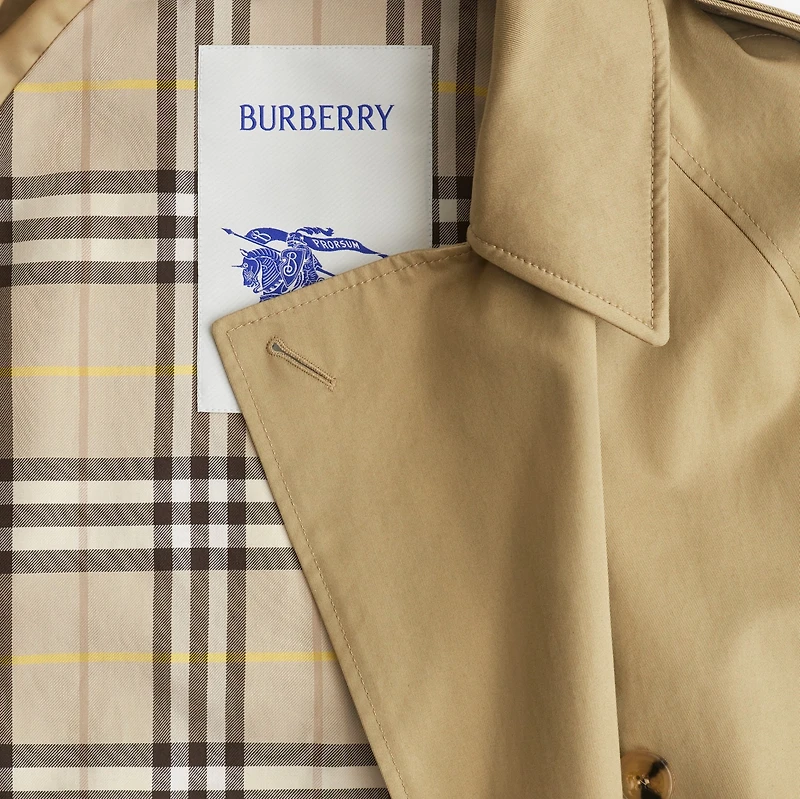 Long Castleford Trench Coat in Beige - Women, Cotton | Burberry® Official