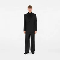 Slim Fit Cotton Silk Tuxedo Shirt in Black - Men | Burberry® Official