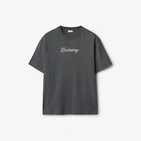Surfer Knight Cotton T-shirt in Magnet - Men | Burberry® Official