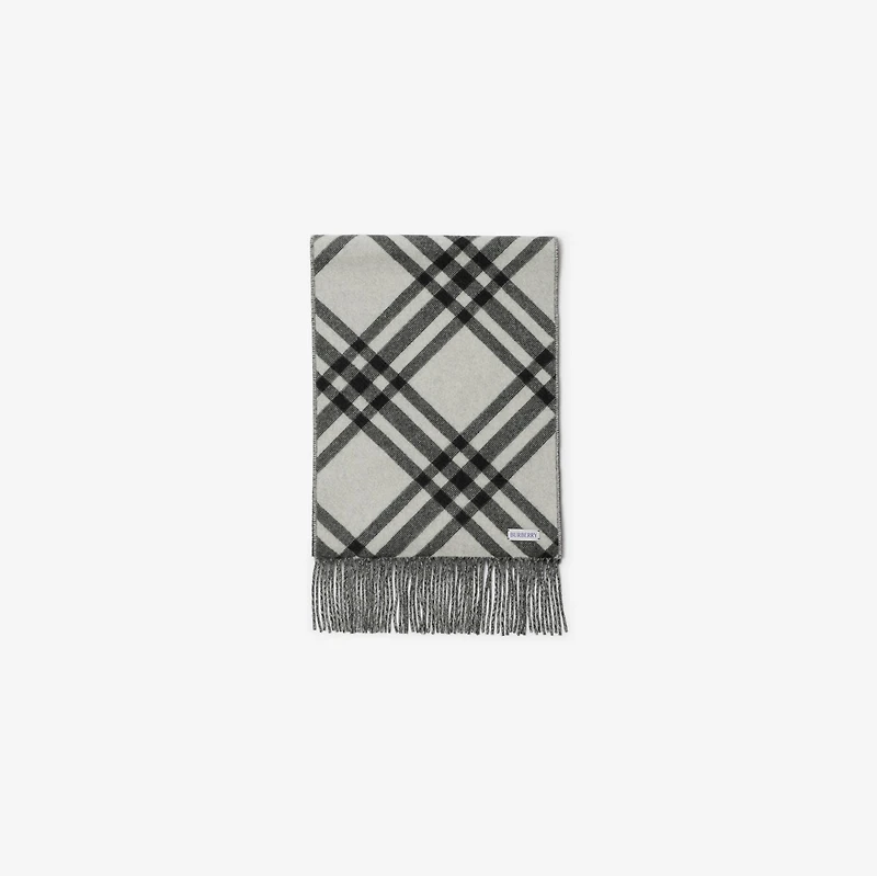 Check Cashmere Scarf in Black | Burberry® Official