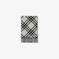 Check Cashmere Scarf in Black | Burberry® Official