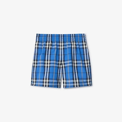 Check Swim Shorts in Hyacinth blue | Burberry® Official