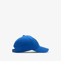 Thistle Shield Gabardine Baseball Cap in Damson blue - Men | Burberry® Official