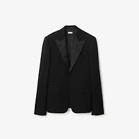 Grain de Poudre Wool Tuxedo Jacket in Black - Men | Burberry® Official