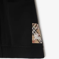 Check Label Wool Blend Cape in Black | Burberry® Official