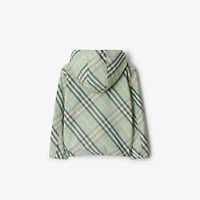 Reversible Check Cotton Blend Jacket in Breeze | Burberry® Official