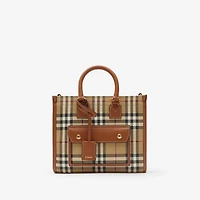 Mini Freya Tote in Archive beige/briar brown - Women | Burberry® Official