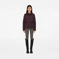 Nylon Quilted Jacket in Wine red - Women | Burberry® Official