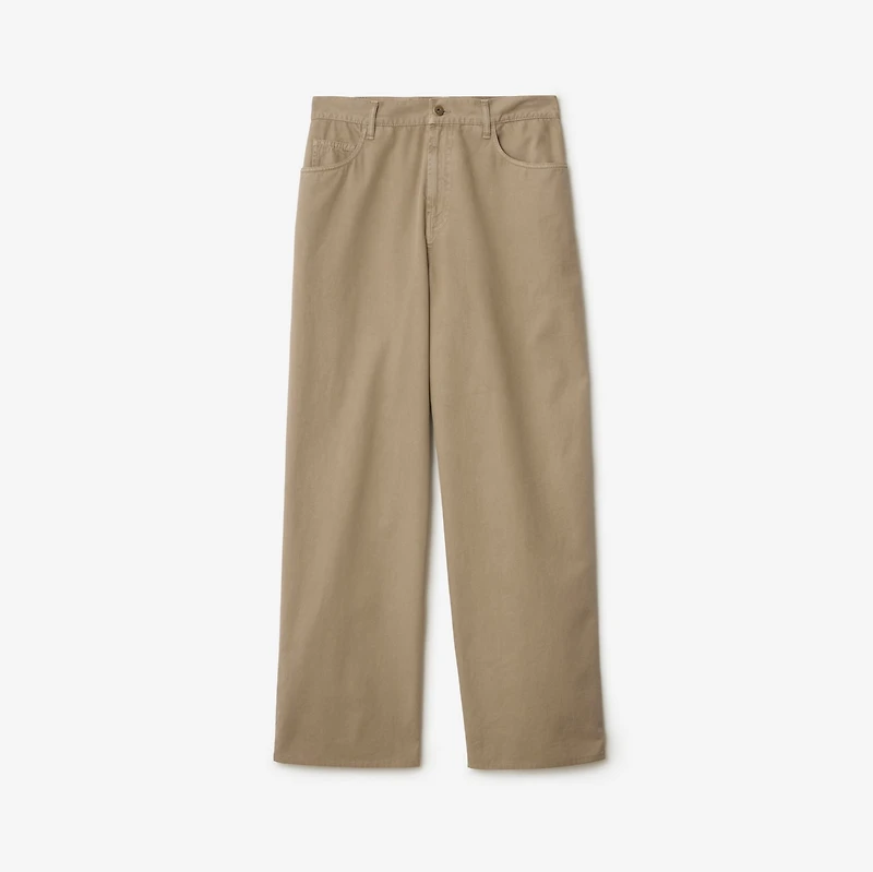 Cotton Trousers in Quill - Men | Burberry® Official