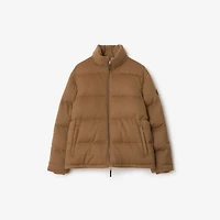 Cashmere Snowdon Puffer Jacket in Camel - Men | Burberry® Official
