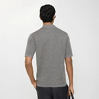 Wool Polo Shirt in Grey - Men | Burberry® Official