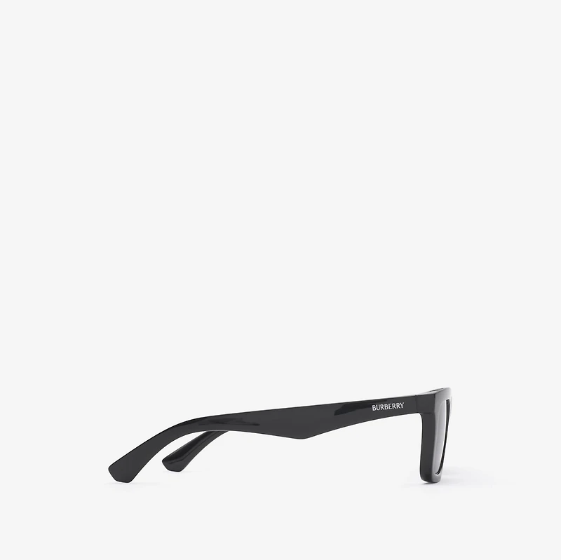 Logo Rectangular Sunglasses​ in Black - Men | Burberry® Official