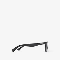 Logo Rectangular Sunglasses​ in Black - Men | Burberry® Official