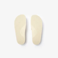Logo Slides in Sesame white/dove beige - Women | Burberry® Official