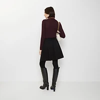 Gabardine Trench Mini Skirt in Black - Women | Burberry® Official