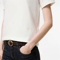 Tie-sleeve Cotton T-shirt in Chalk white - Women | Burberry® Official