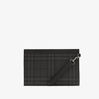 City Check Zip Pouch in Iron grey - Men, Cotton, Technical | Burberry® Official