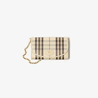 Highlands Chain Strap Wallet​ in Light beige - Women | Burberry® Official