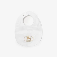 Check Cotton Three-piece Bib Set in White - Children | Burberry® Official