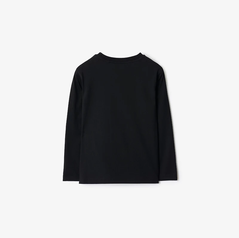 Thomas Bear and Friends Cotton Top in Black | Burberry® Official