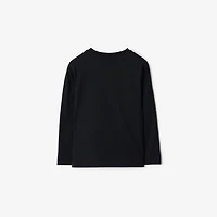 Thomas Bear and Friends Cotton Top in Black | Burberry® Official