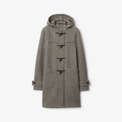 Wool Duffle Coat in Limestone - Women | Burberry® Official